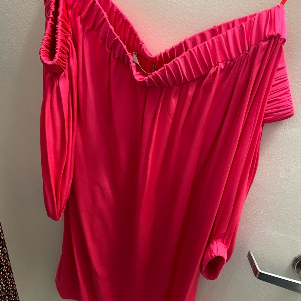 Milly bright pink off shoulder top. Size 4